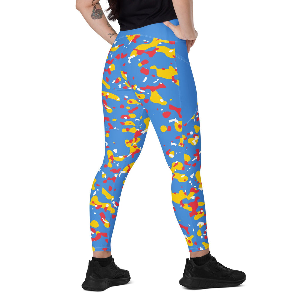 Aruba Flag Camo Leggings with pockets - Conscious Apparel Store