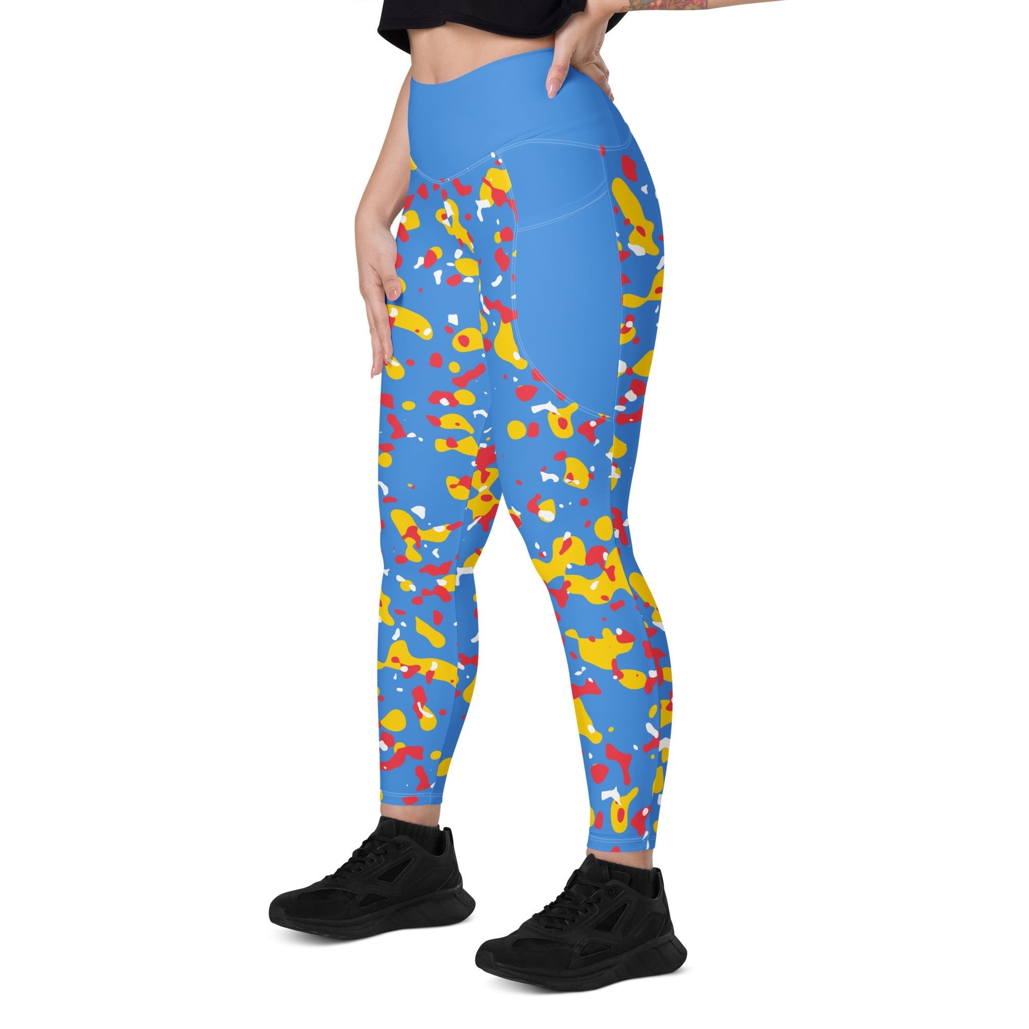 Aruba Flag Camo Leggings with pockets - Conscious Apparel Store