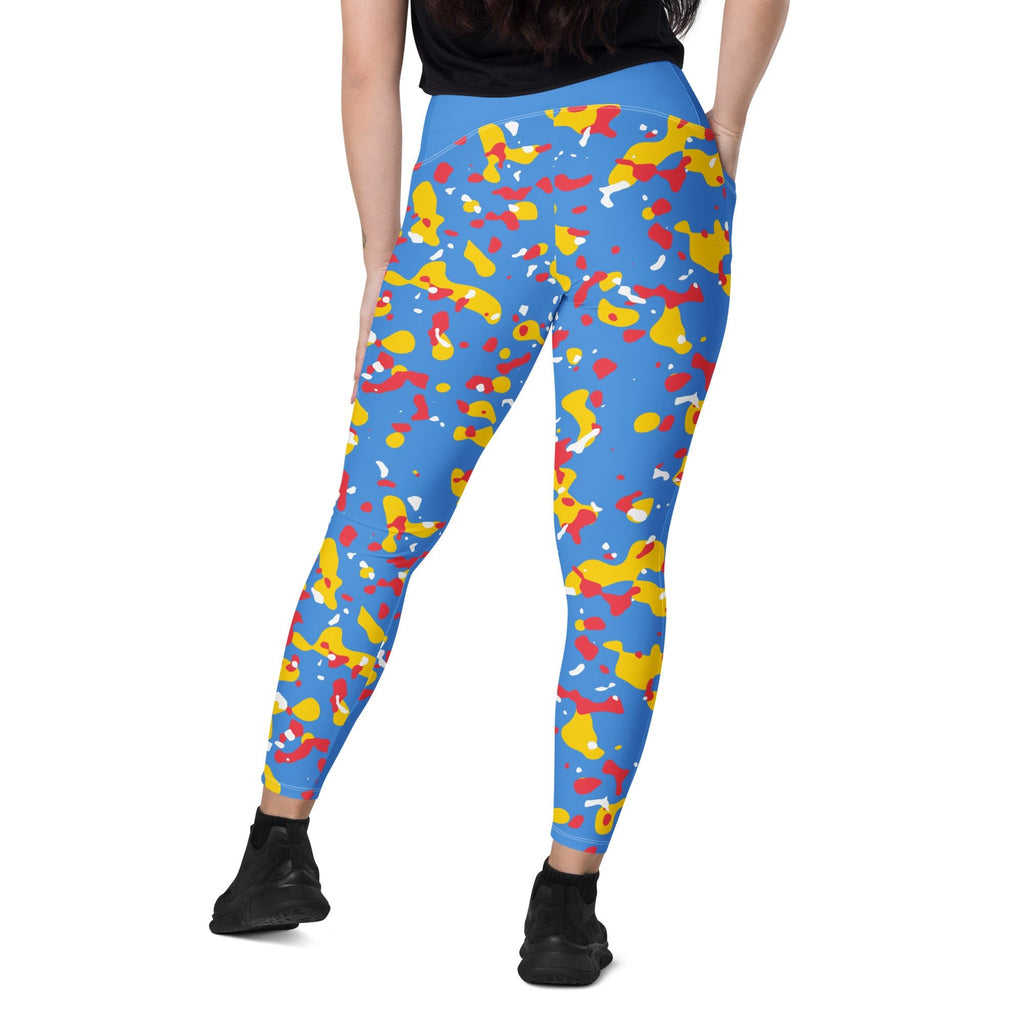 Aruba Flag Camo Leggings with pockets - Conscious Apparel Store