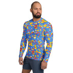Aruba Flag Camo Men's Rash Guard - Conscious Apparel Store