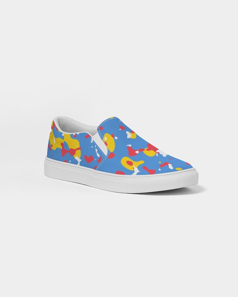 Aruba Flag Camo Men's Slip - On Canvas Shoe - Conscious Apparel Store