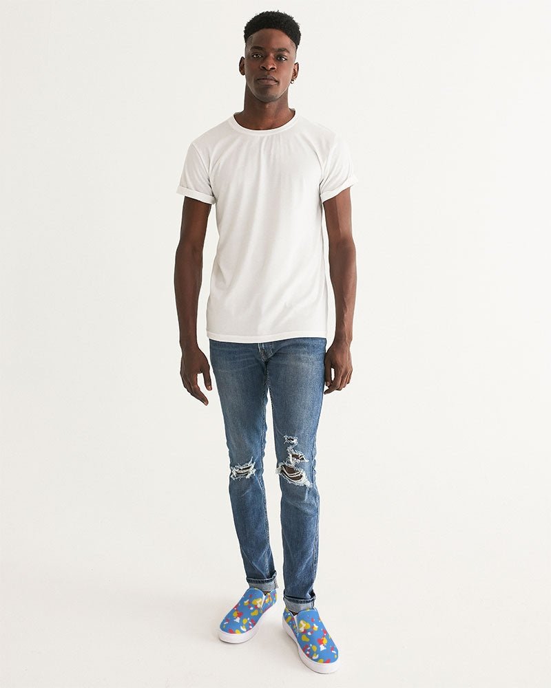 Aruba Flag Camo Men's Slip - On Canvas Shoe - Conscious Apparel Store