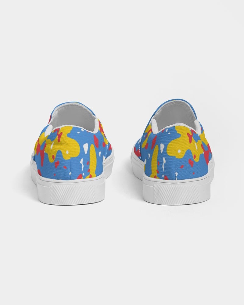 Aruba Flag Camo Men's Slip - On Canvas Shoe - Conscious Apparel Store
