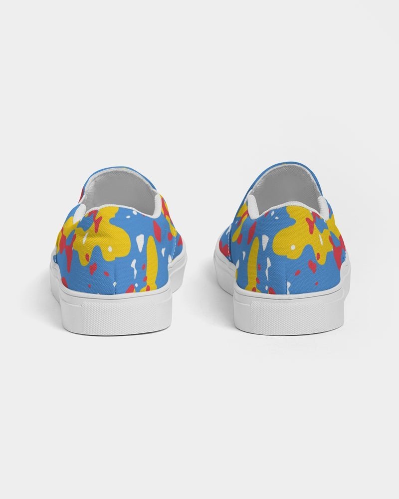 Aruba Flag Camo Men's Slip-On Canvas Shoe - Conscious Apparel Store