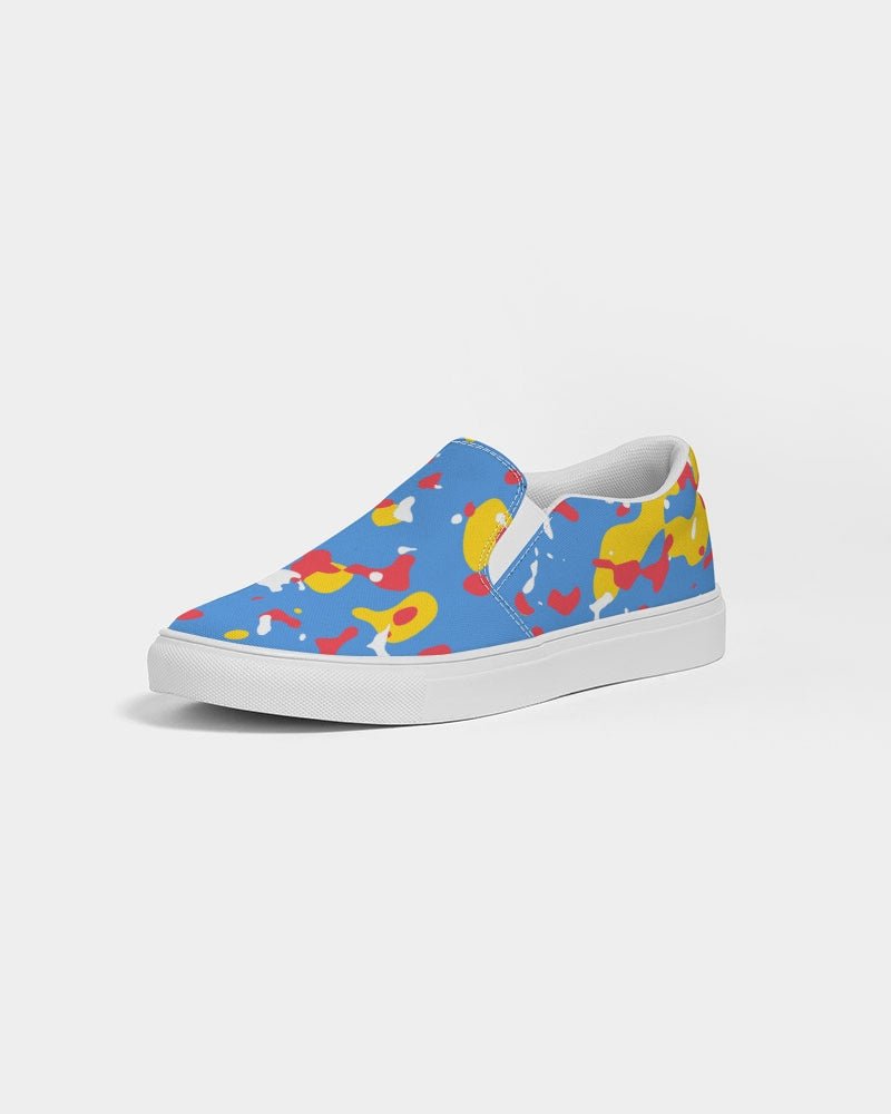 Aruba Flag Camo Men's Slip - On Canvas Shoe - Conscious Apparel Store
