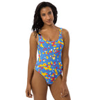 Aruba Flag Camo One - Piece Swimsuit - Conscious Apparel Store