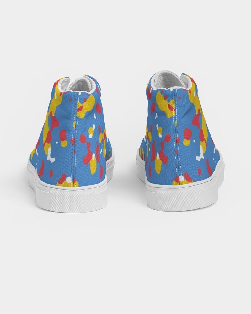 Aruba Flag Camo Women's Hightop Canvas Shoe - Conscious Apparel Store