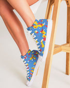 Aruba Flag Camo Women's Hightop Canvas Shoe - Conscious Apparel Store