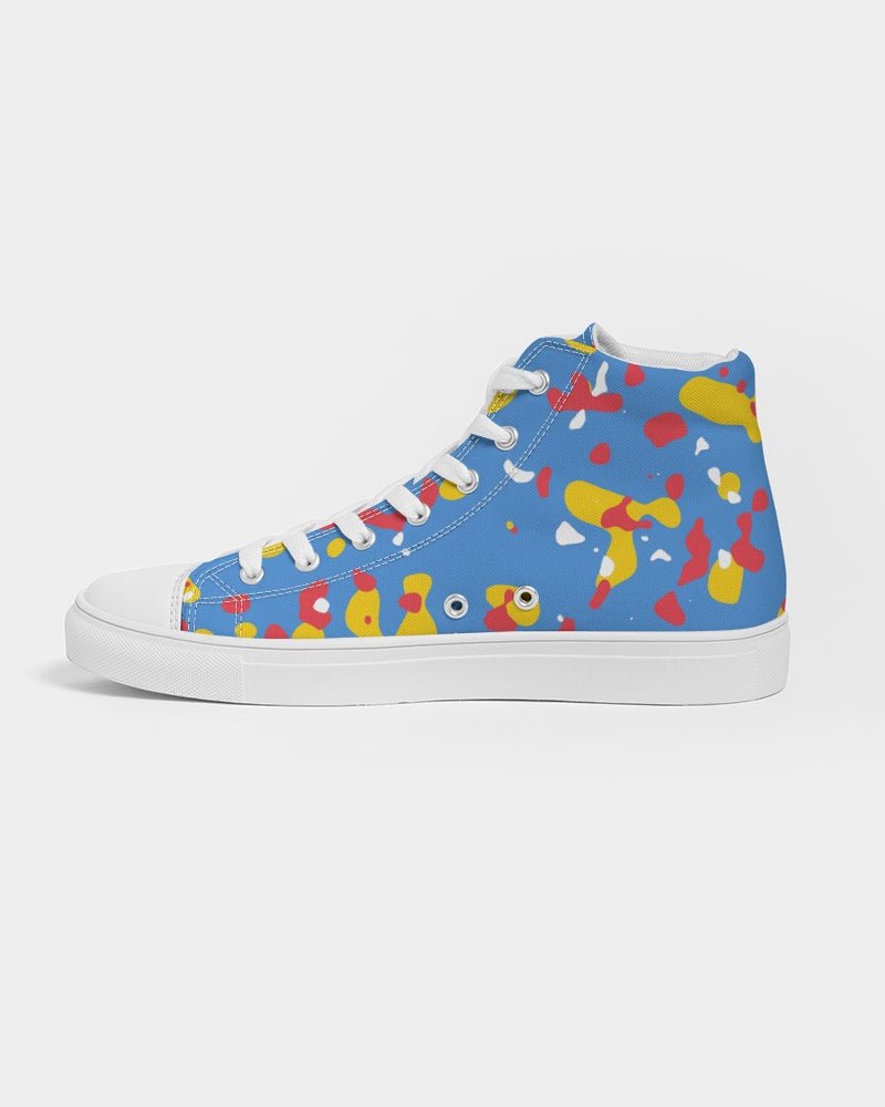 Aruba Flag Camo Women's Hightop Canvas Shoe - Conscious Apparel Store
