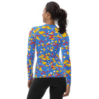 Aruba Flag Camo Women's Rash Guard - Conscious Apparel Store