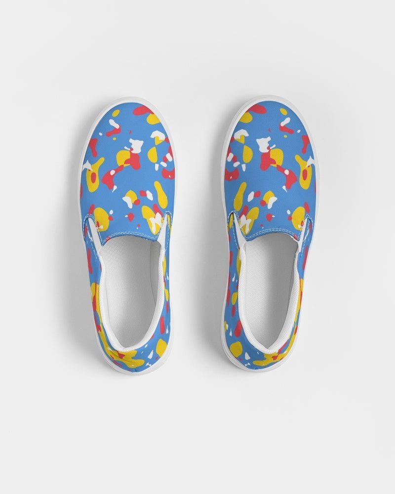 Aruba Flag Camo Women's Slip-On Canvas Shoe - Conscious Apparel Store
