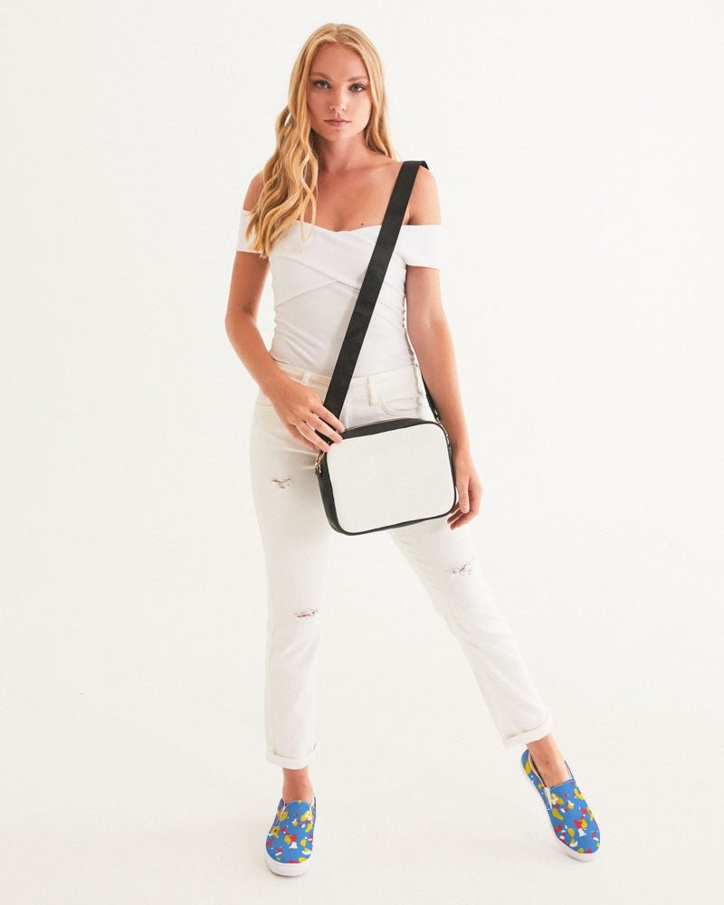 Aruba Flag Camo Women's Slip - On Canvas Shoe - Conscious Apparel Store