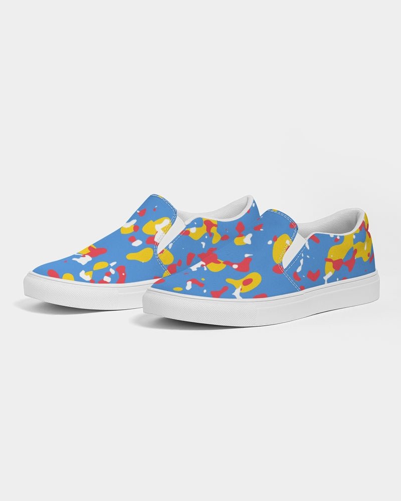 Aruba Flag Camo Women's Slip - On Canvas Shoe - Conscious Apparel Store