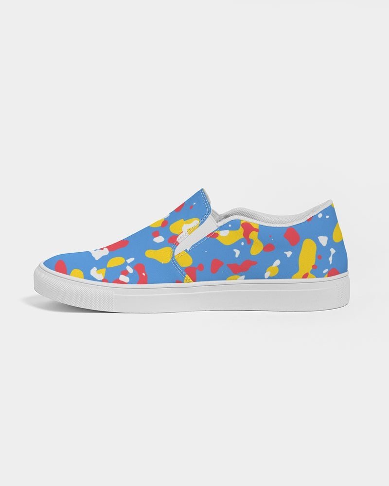 Aruba Flag Camo Women's Slip-On Canvas Shoe - Conscious Apparel Store
