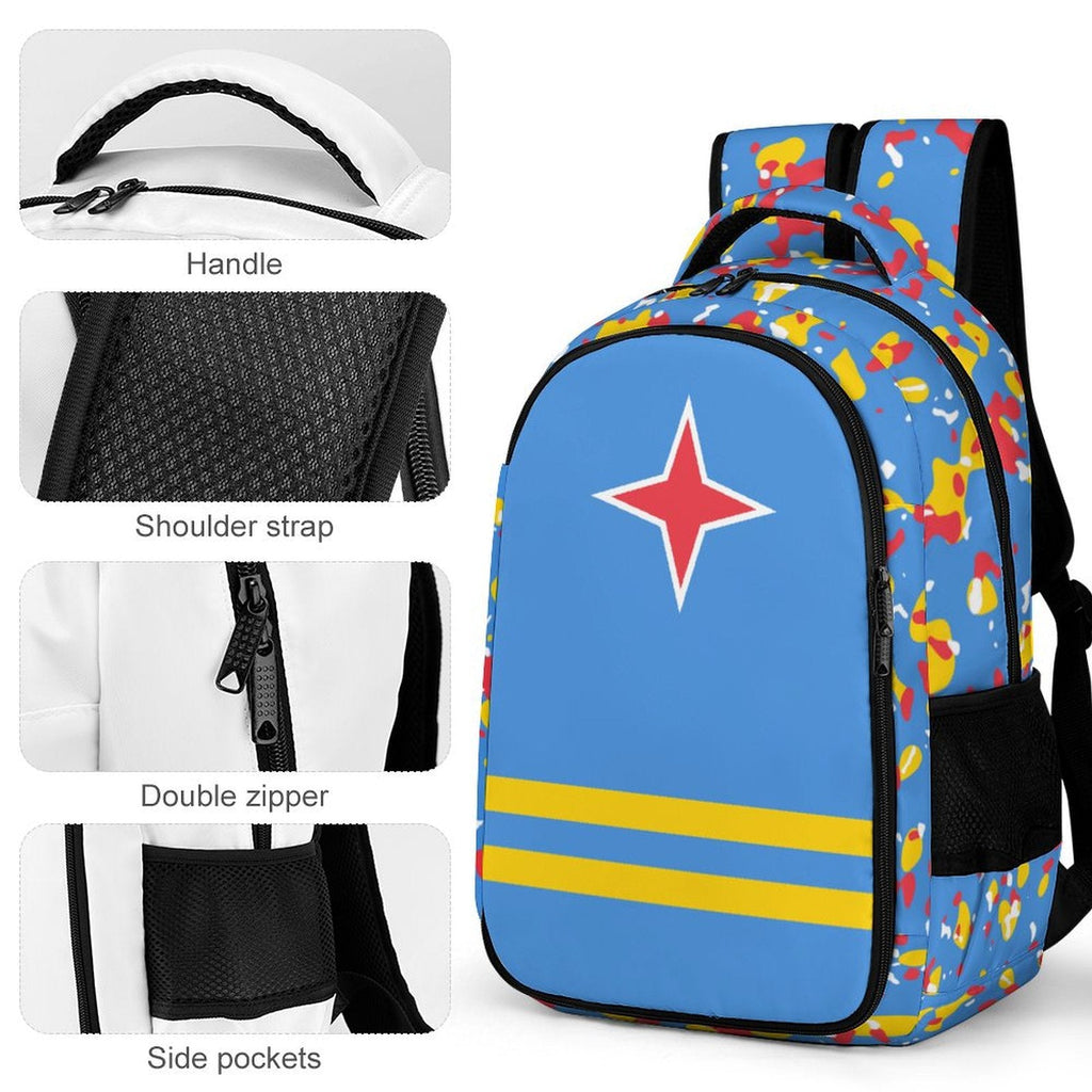 Aruba Flag Casual Backpack - Conscious Apparel Store