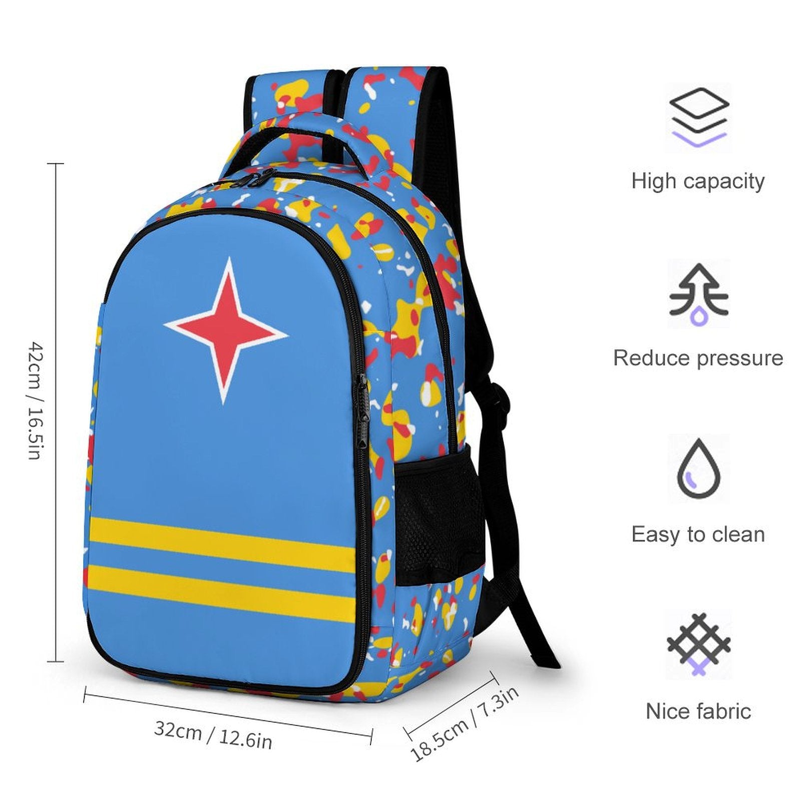 Aruba Flag Casual Backpack - Conscious Apparel Store