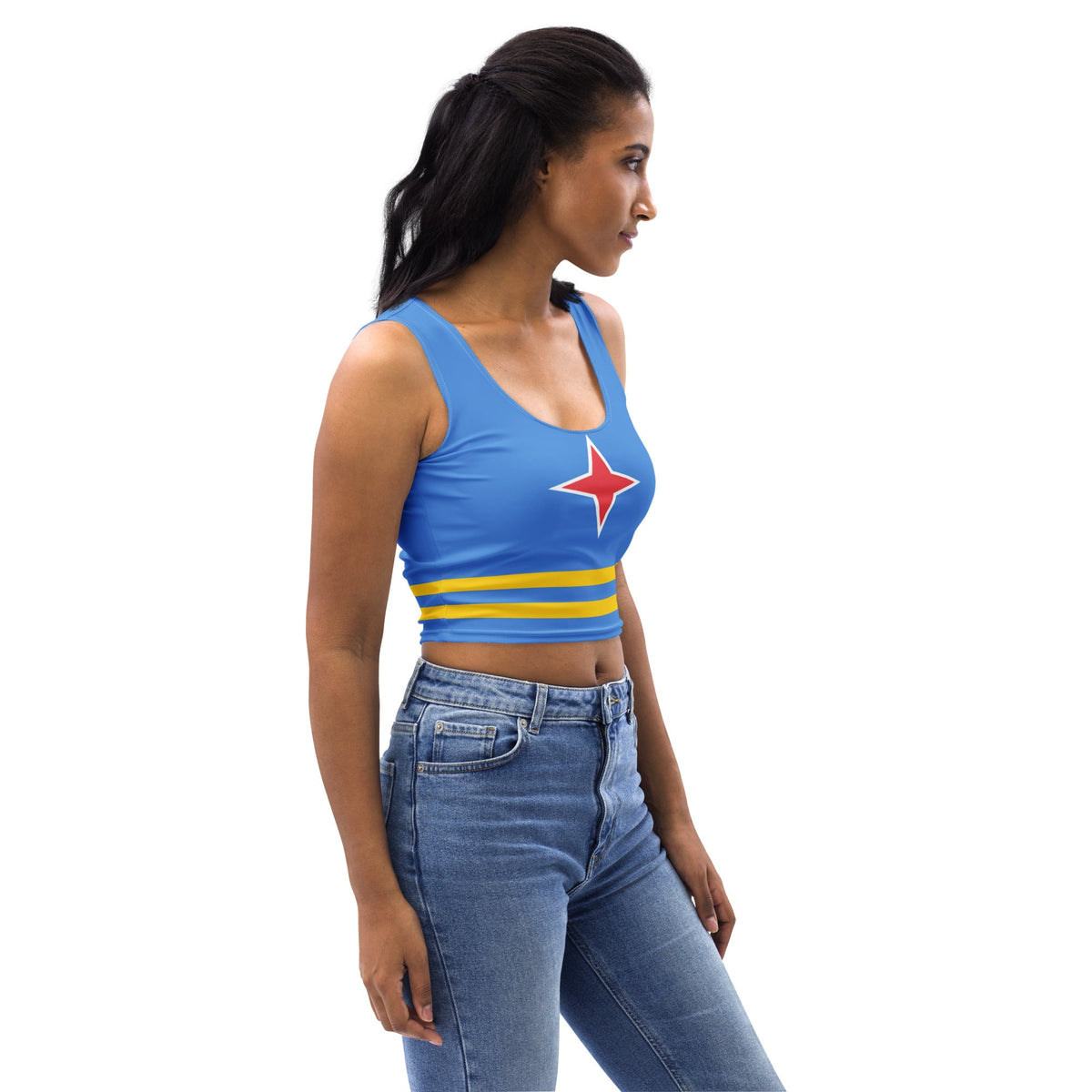 Aruba Flag Crop Top - Conscious Apparel Store