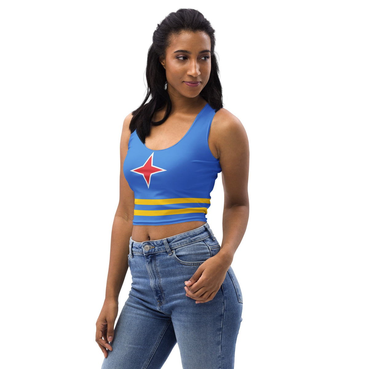 Aruba Flag Crop Top - Conscious Apparel Store