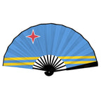 Aruba Flag Double-Sided Custom Folding Fan - Conscious Apparel Store