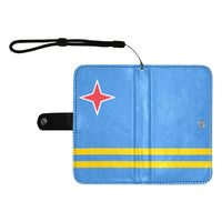 Aruba Flag Flip Leather Purse for Mobile Phone/Large - Conscious Apparel Store