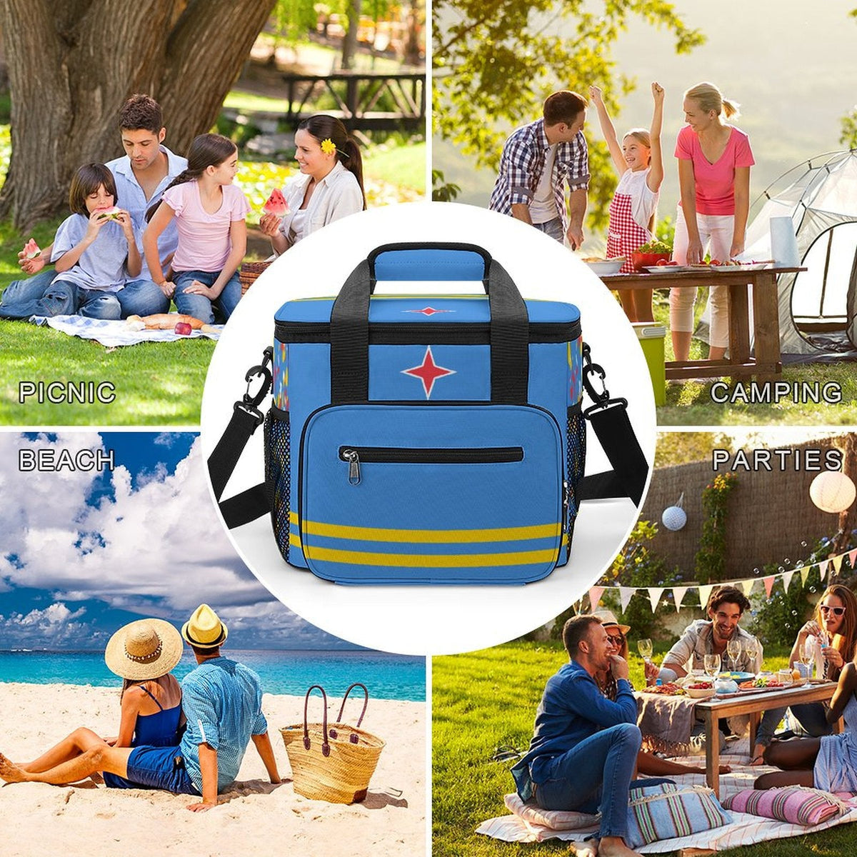 Aruba Flag Insulated Cooler Bag - Conscious Apparel Store