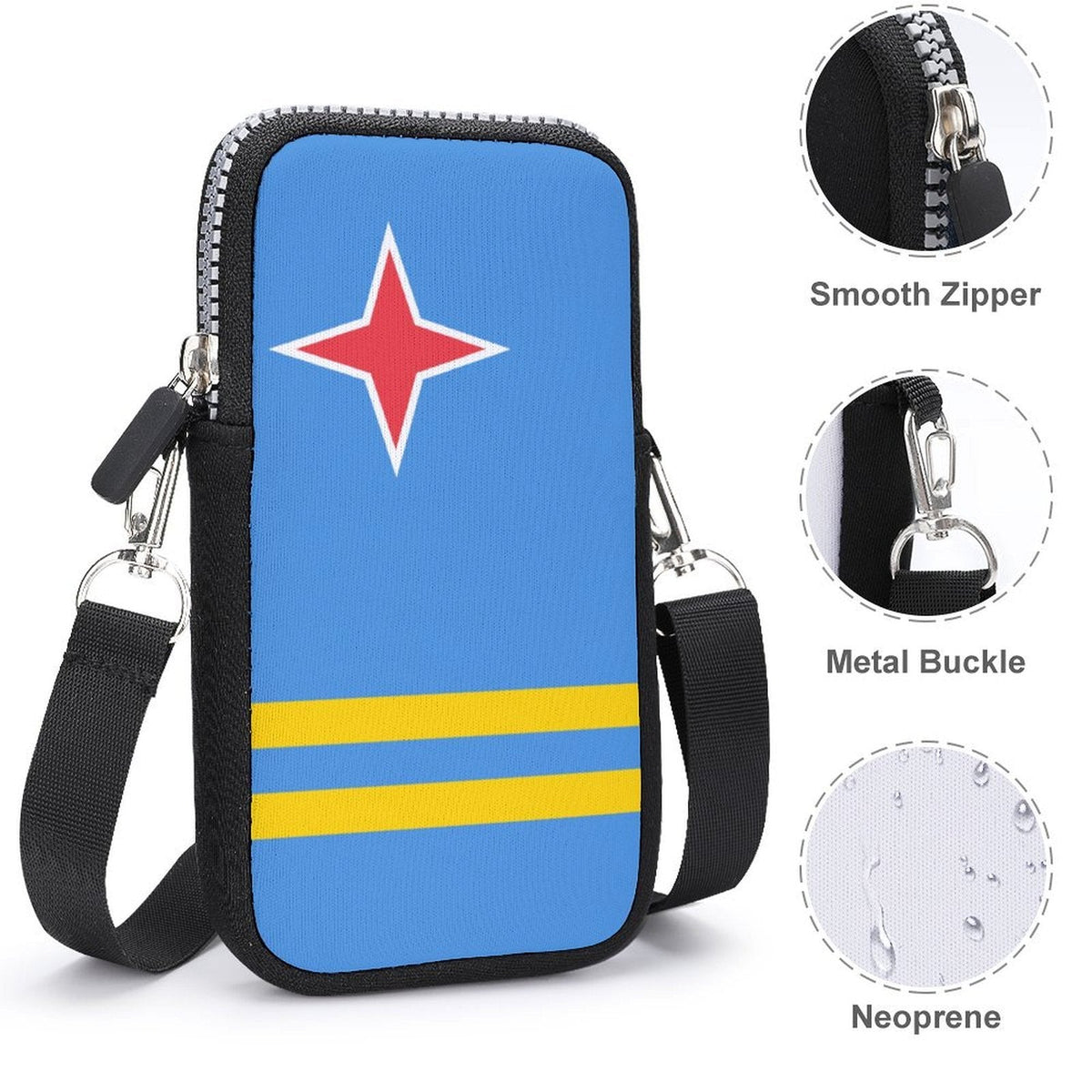 Aruba Flag Mobile Phone Purse - Conscious Apparel Store