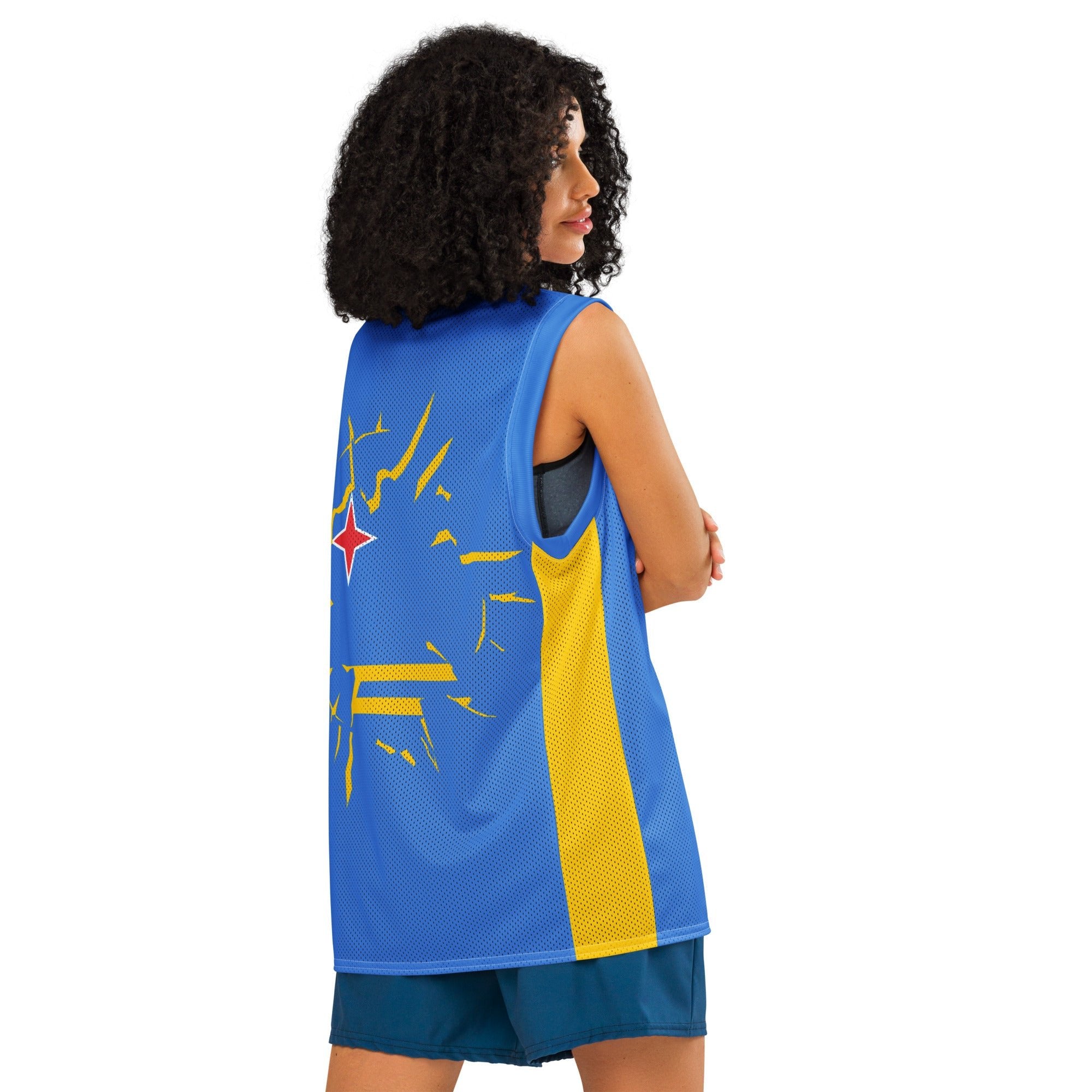 Aruba Flag Premium Sport Jersey Tank Top - Conscious Apparel Store