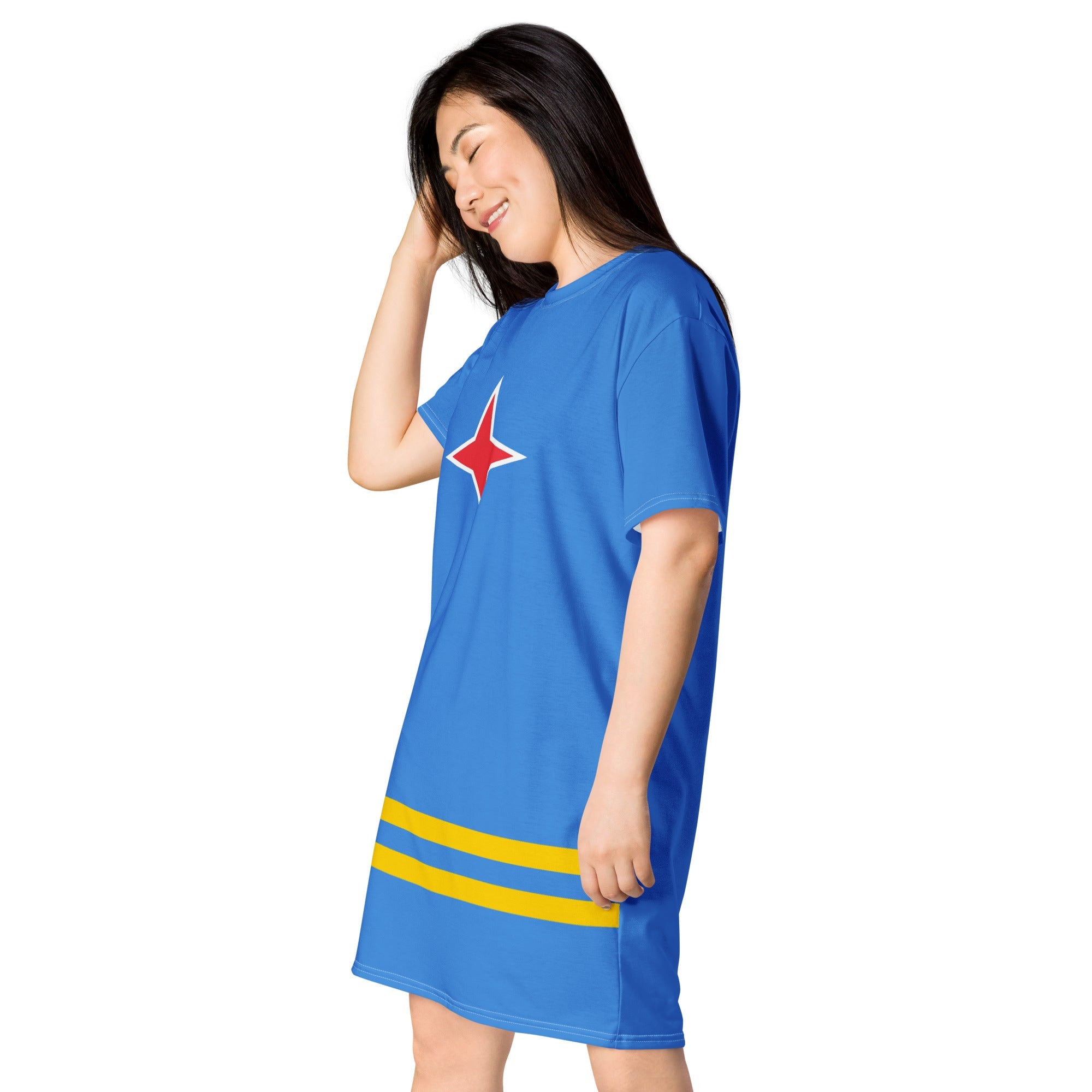 Aruba Flag T-shirt dress - Conscious Apparel Store