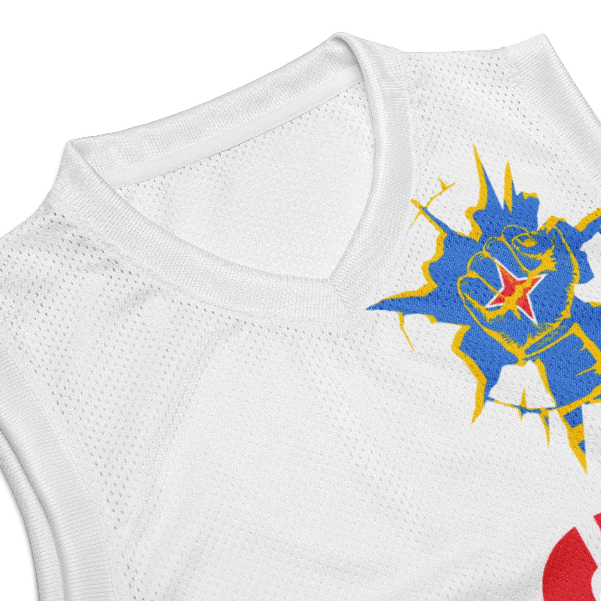 Aruba Flag (White) Premium Sport Jersey Tank Top - Conscious Apparel Store