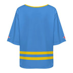 Aruba Flag Women’s Loose Half-Sleeve Boat Neck T-Shirt - Conscious Apparel Store