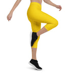 Aruba Yellow Capri Leggings - Conscious Apparel Store