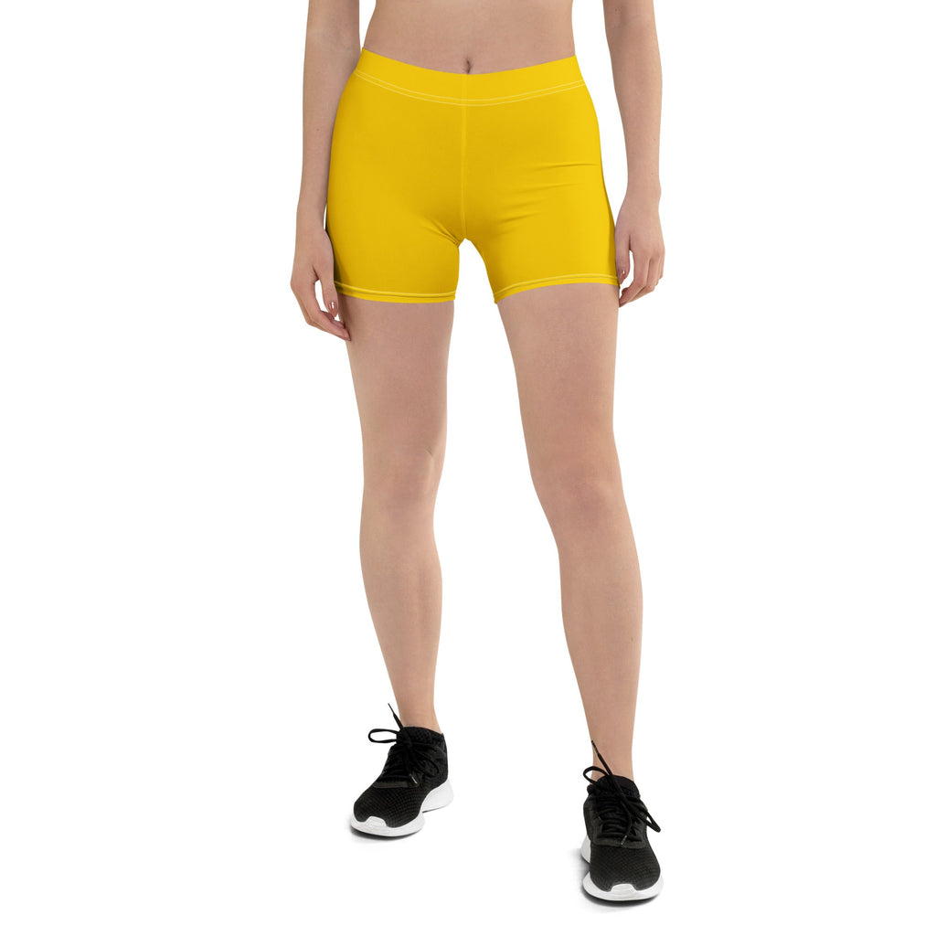 Aruba Yellow Leggings Shorts - Conscious Apparel Store