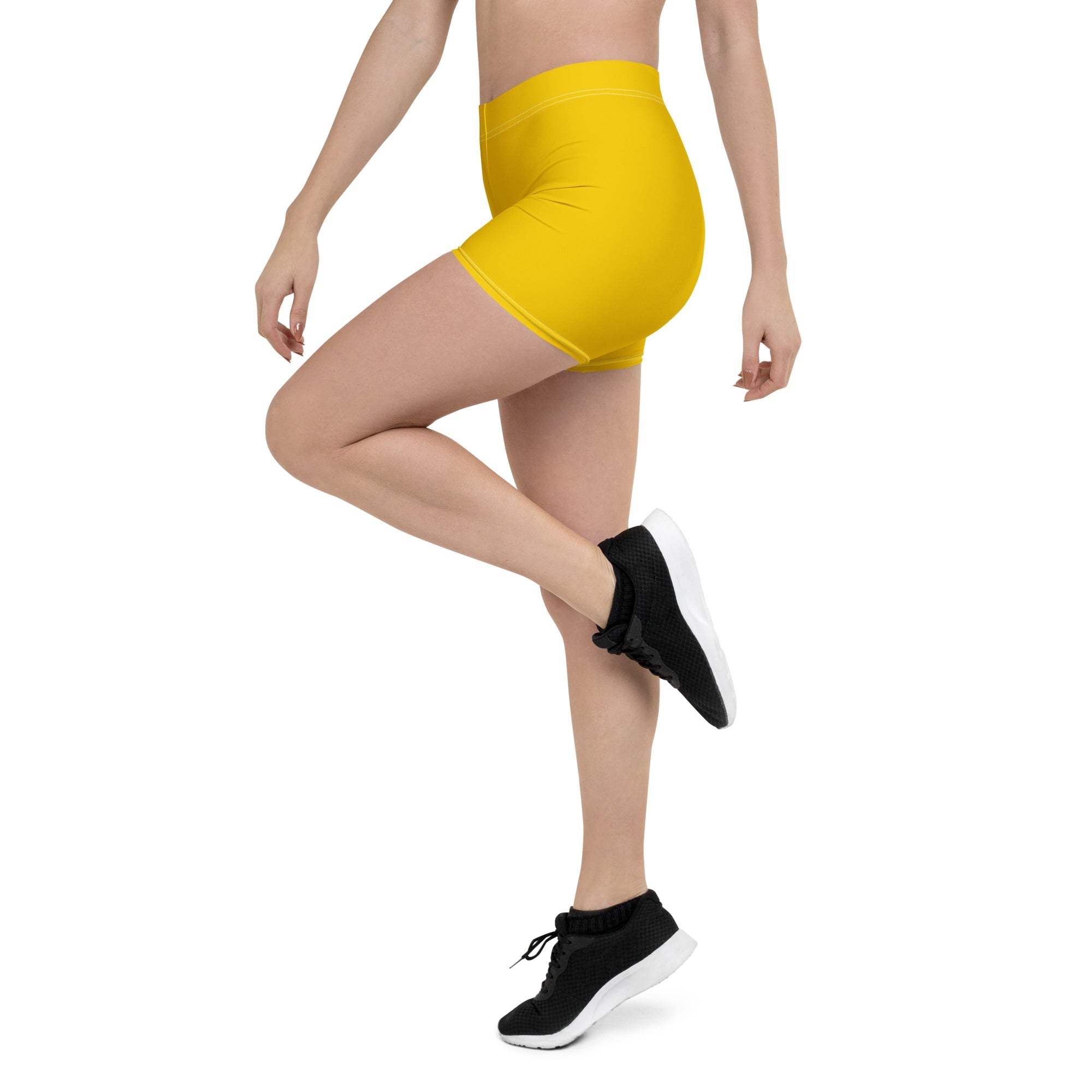 Aruba Yellow Leggings Shorts - Conscious Apparel Store