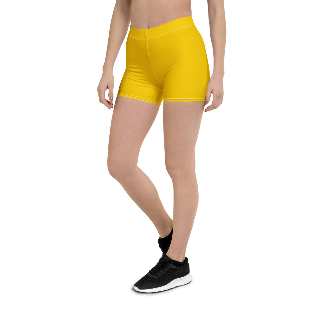 Aruba Yellow Leggings Shorts - Conscious Apparel Store