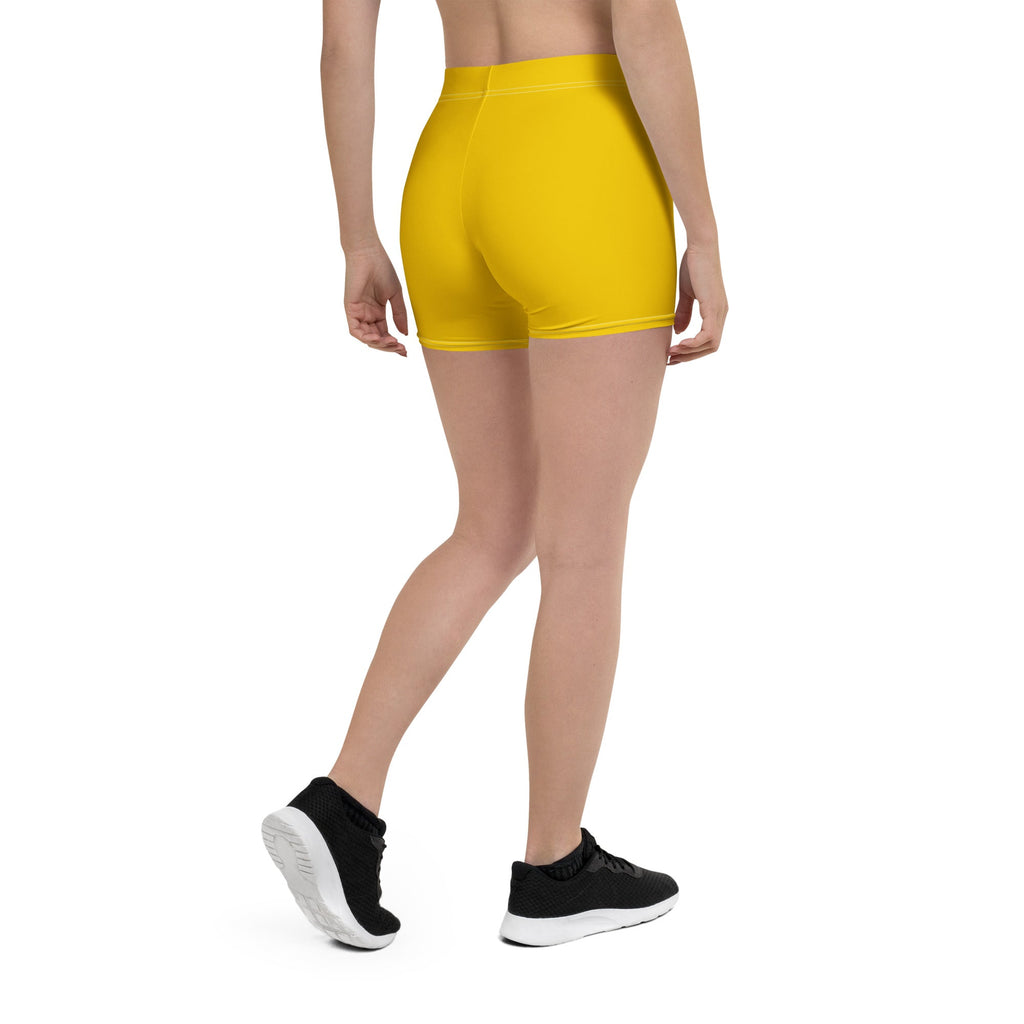 Aruba Yellow Leggings Shorts - Conscious Apparel Store