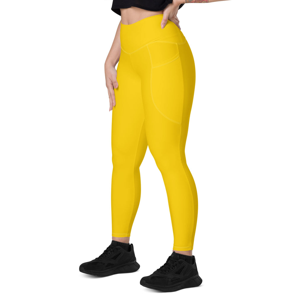 Aruba Yellow Leggings with pockets - Conscious Apparel Store