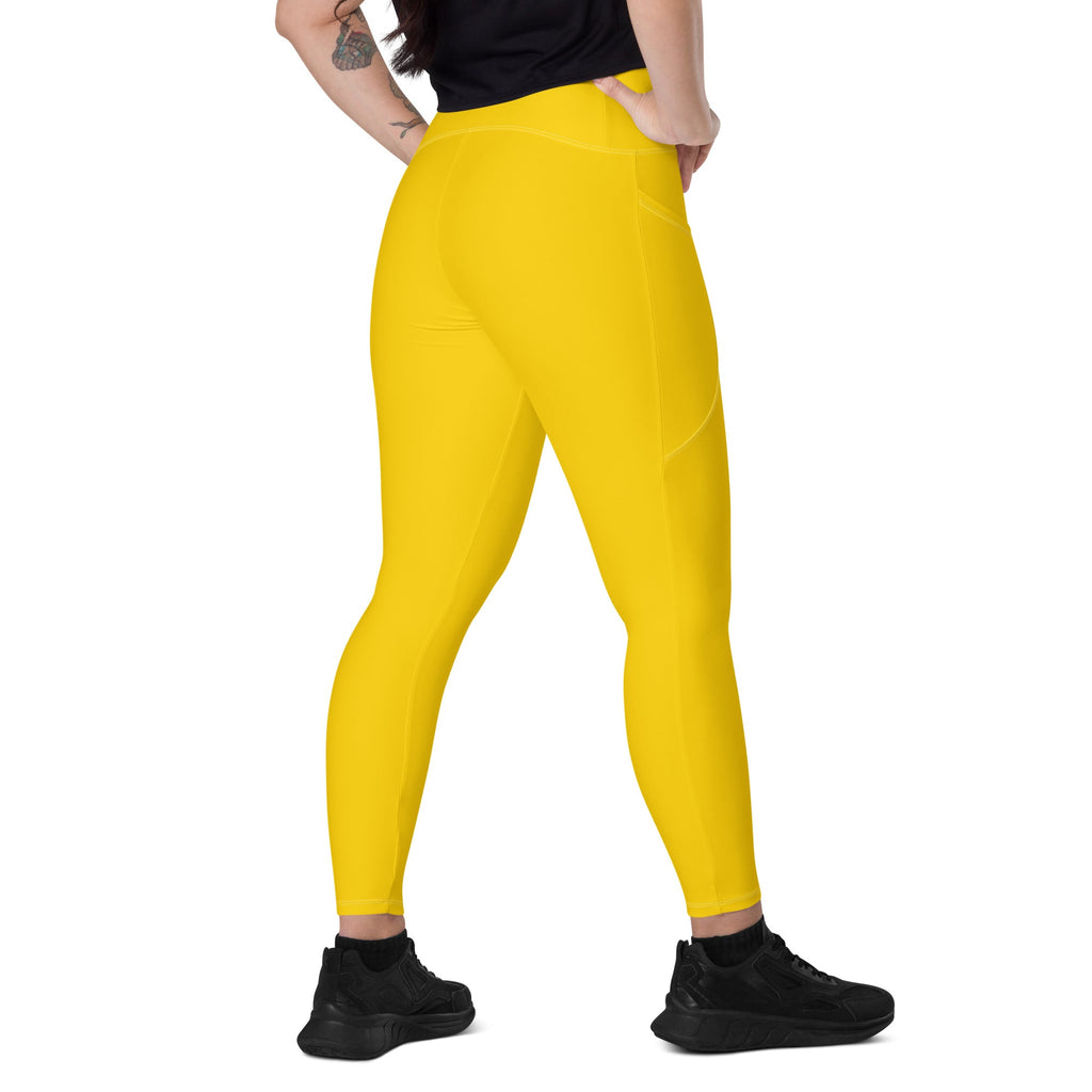 Aruba Yellow Leggings with pockets - Conscious Apparel Store