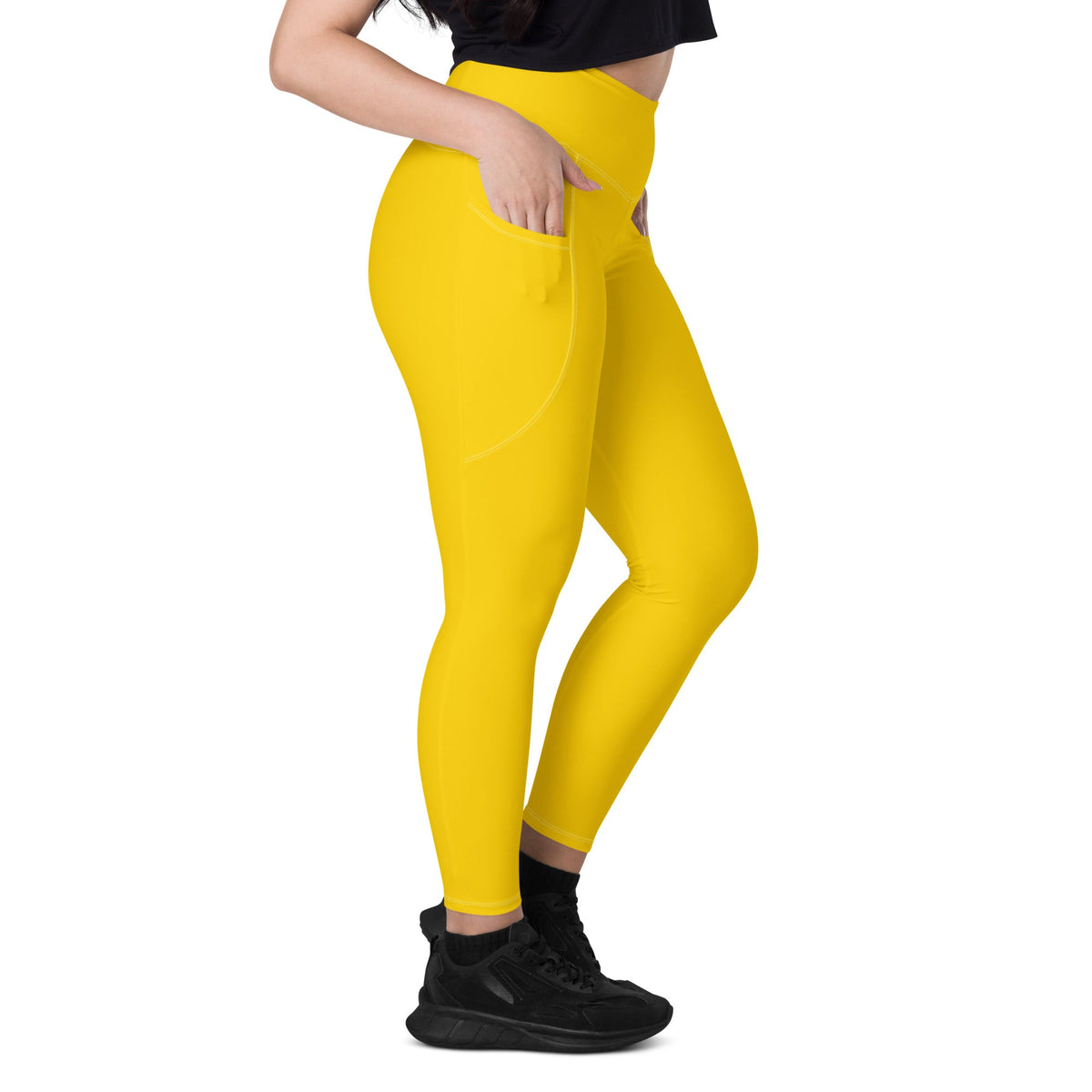 Aruba Yellow Leggings with pockets - Conscious Apparel Store