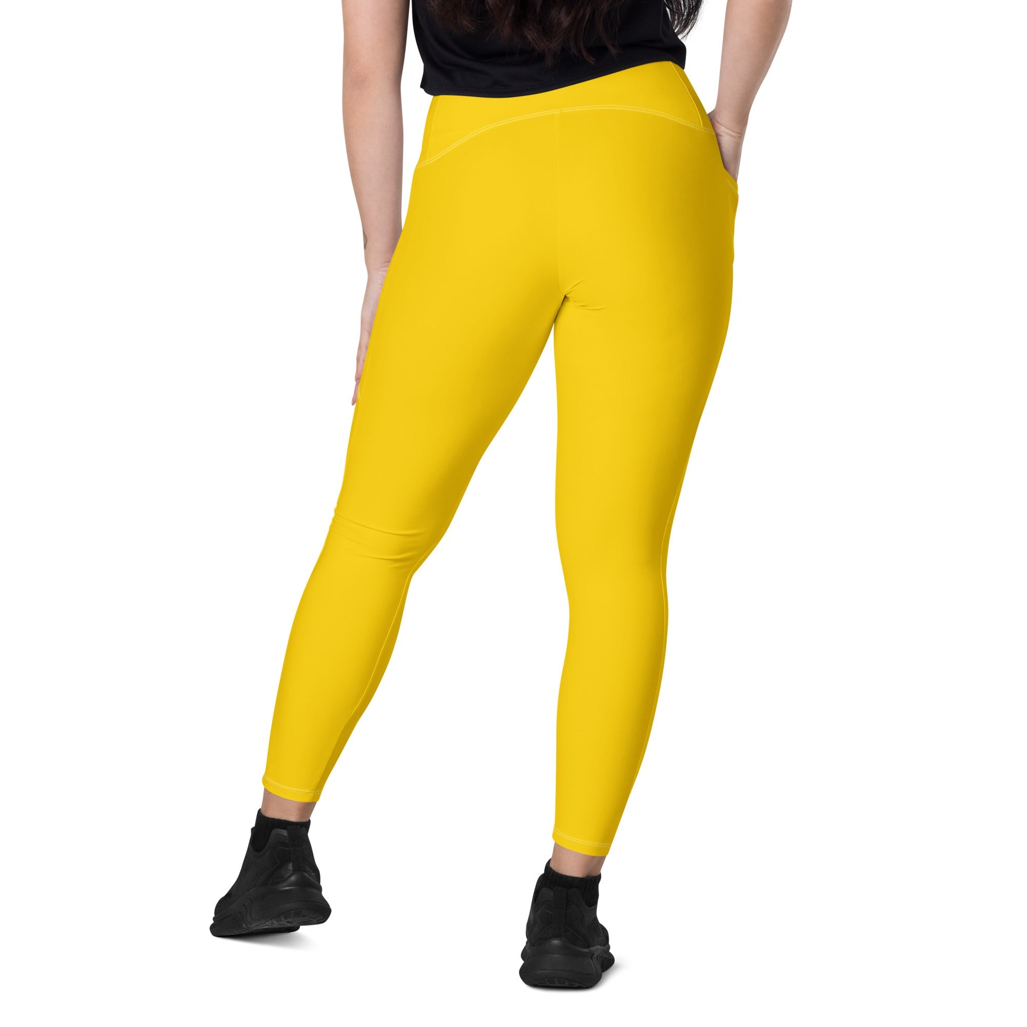 Aruba Yellow Leggings with pockets - Conscious Apparel Store