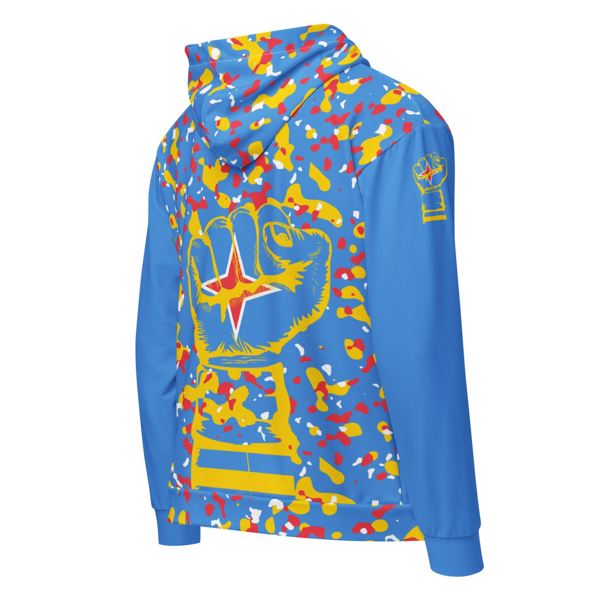 Aruban Flag Camo Unisex zip hoodie - Conscious Apparel Store