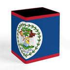 Belize Flag Square Pen Holder