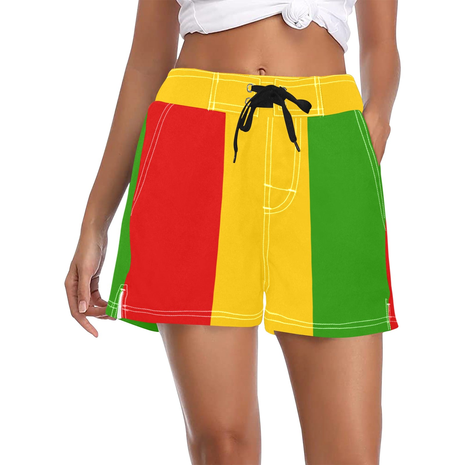 Rastafarian Flag Women's Casual Board Shorts