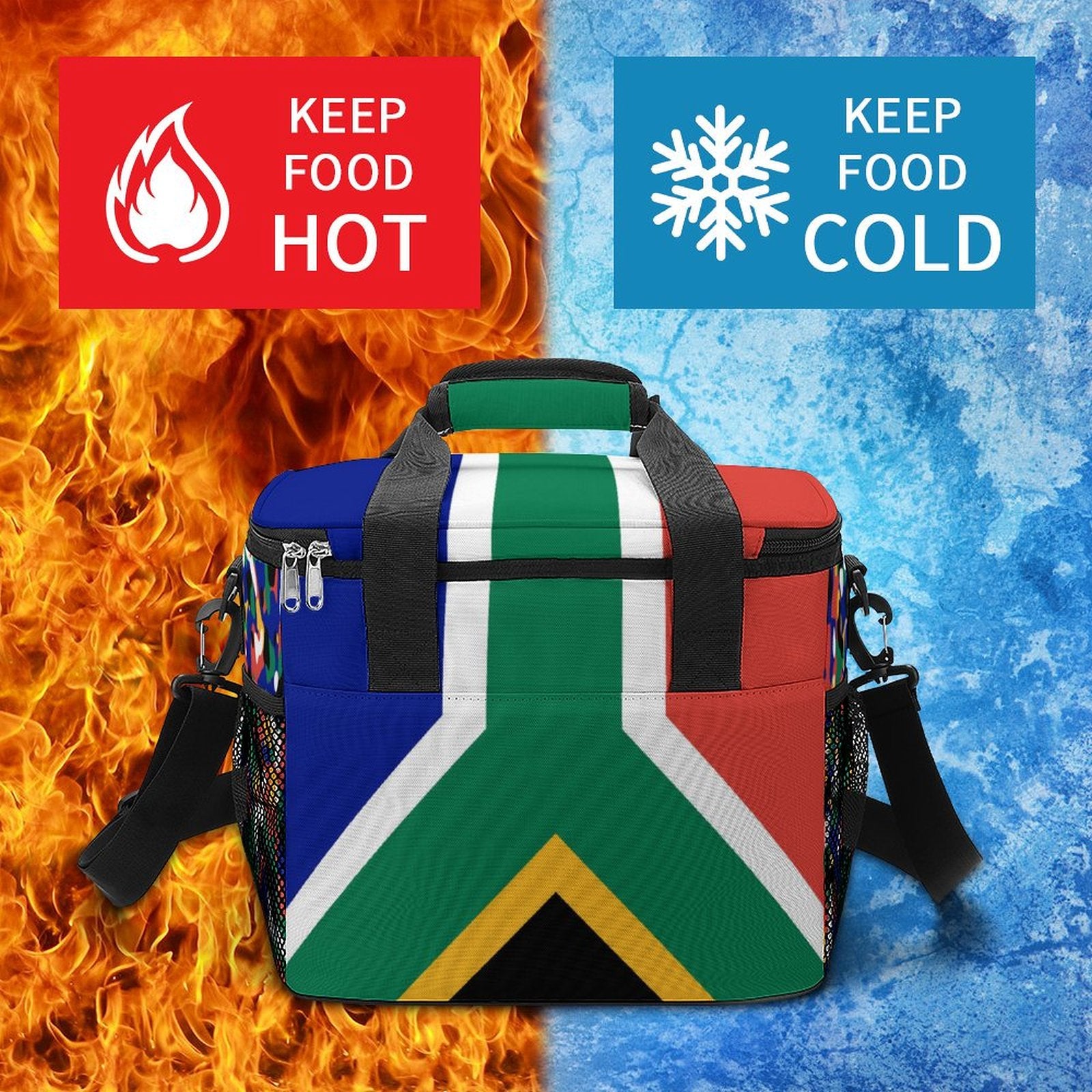 South Africa Flag Insulated Cooler Bag