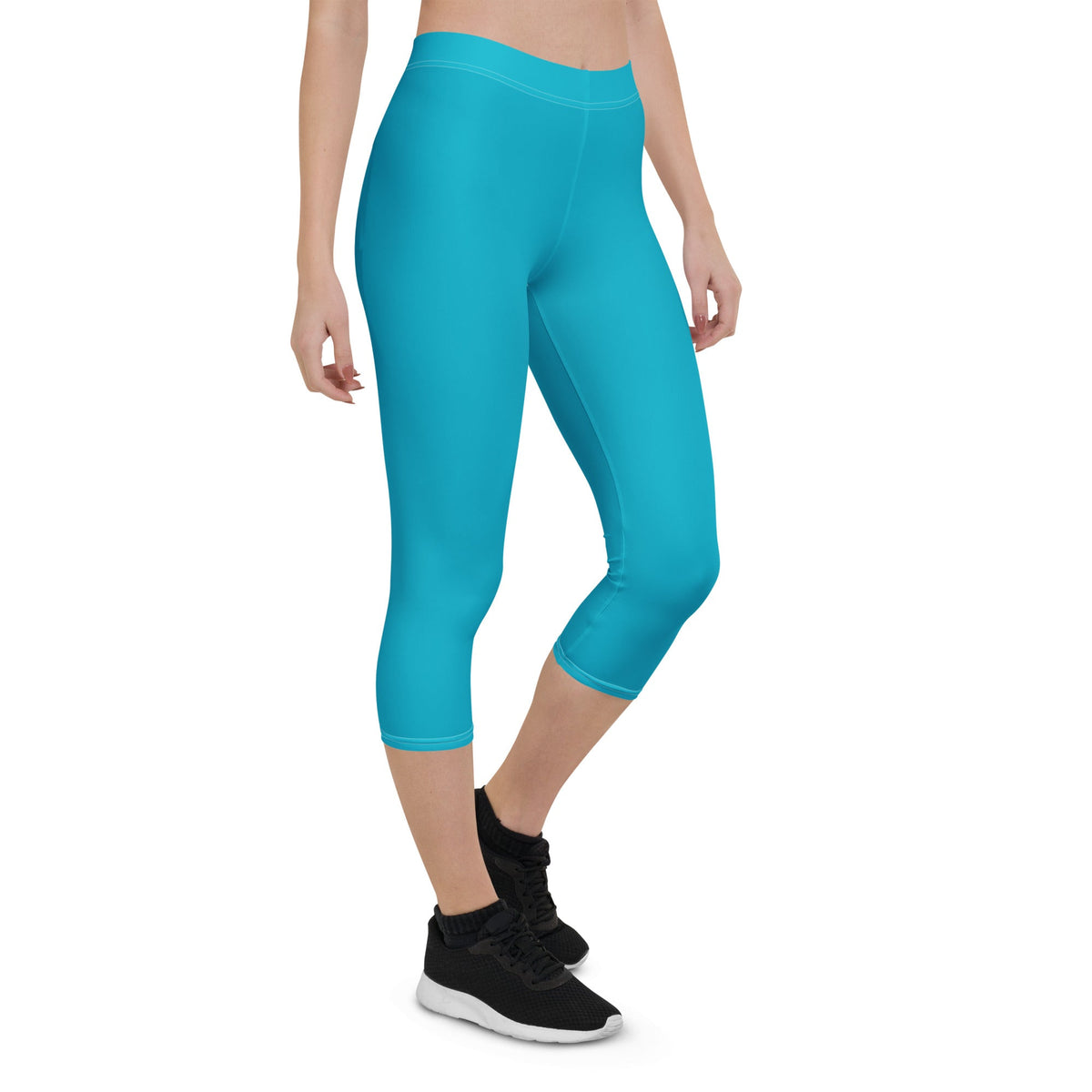 Bahamas Blue Capri Leggings - Conscious Apparel Store