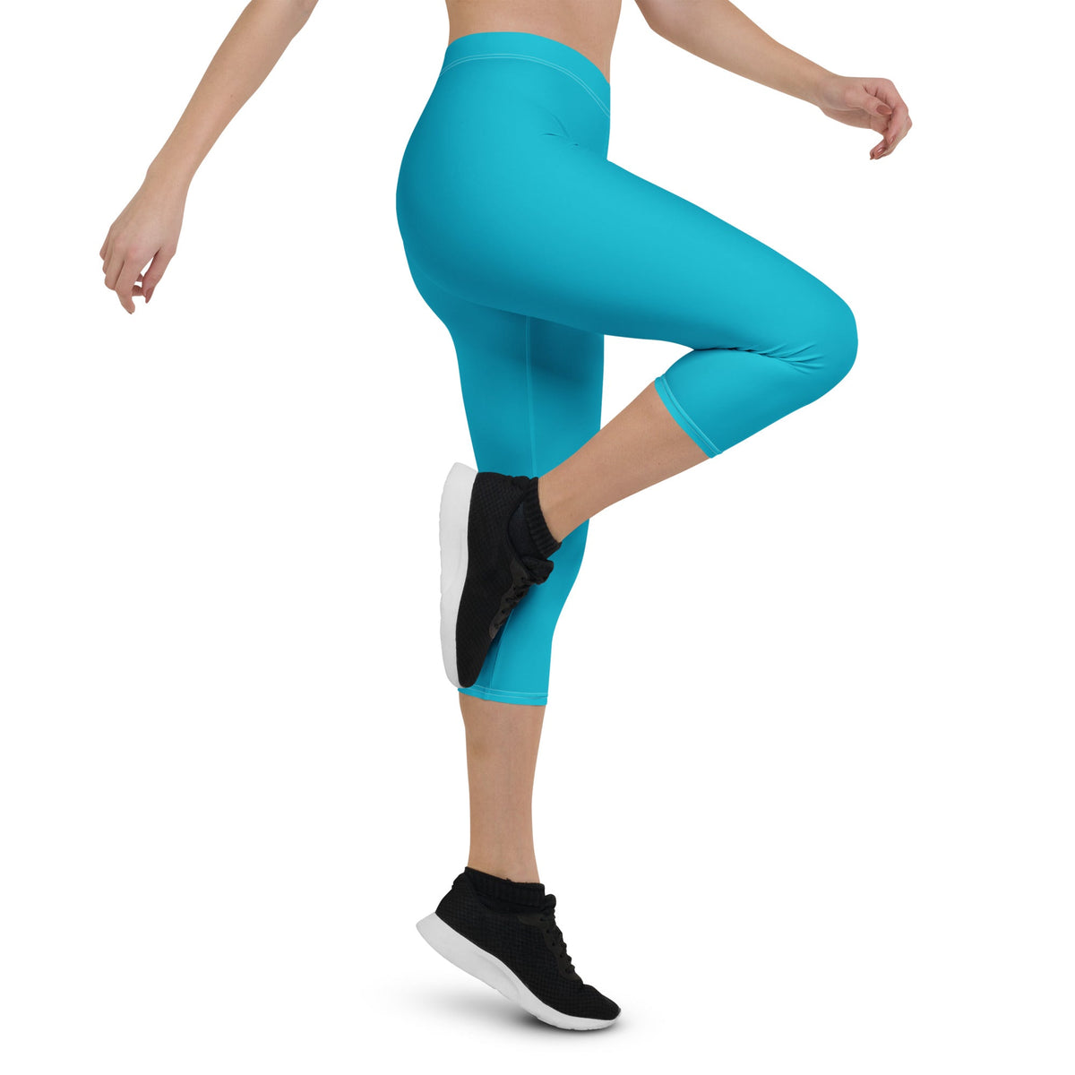 Bahamas Blue Capri Leggings - Conscious Apparel Store