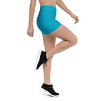 Bahamas Blue Leggings Shorts - Conscious Apparel Store