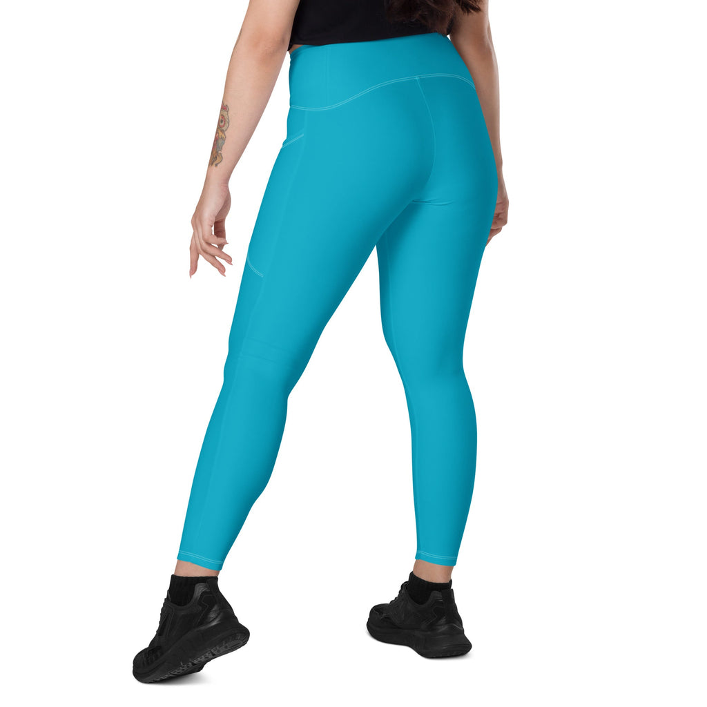 Bahamas Blue Leggings with pockets - Conscious Apparel Store