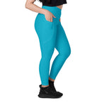Bahamas Blue Leggings with pockets - Conscious Apparel Store