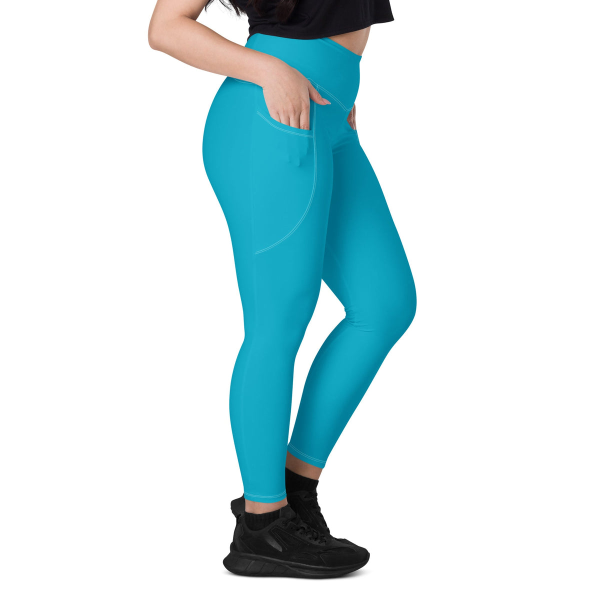 Bahamas Blue Leggings with pockets - Conscious Apparel Store