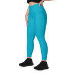 Bahamas Blue Leggings with pockets - Conscious Apparel Store